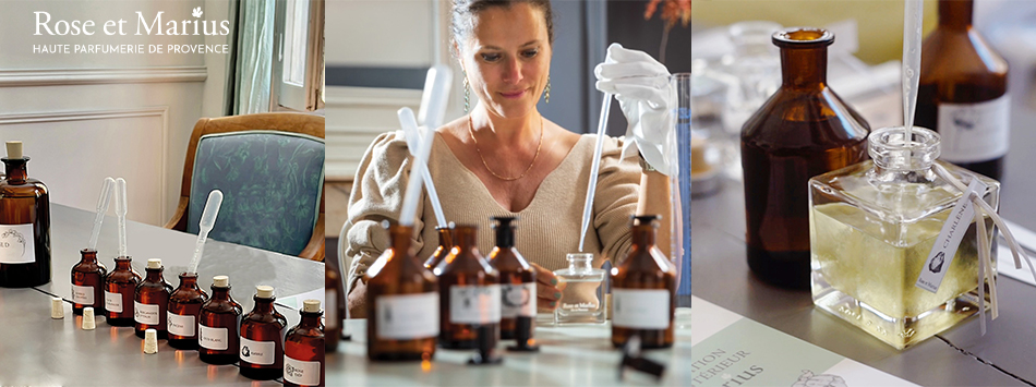 Discover the Rose et Marius personalized perfume creation workshop: Become the creator of your own perfume